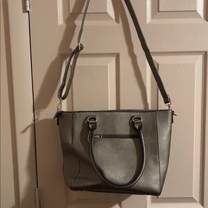 Mia Farrow gold  Leather Shoulder Bag